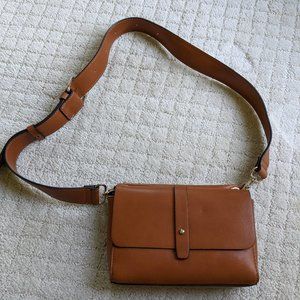 Tan Leather Belt/Crossbody bag